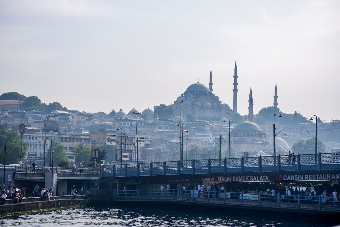 Istanbul skyline showing domes, buildings and city landscape