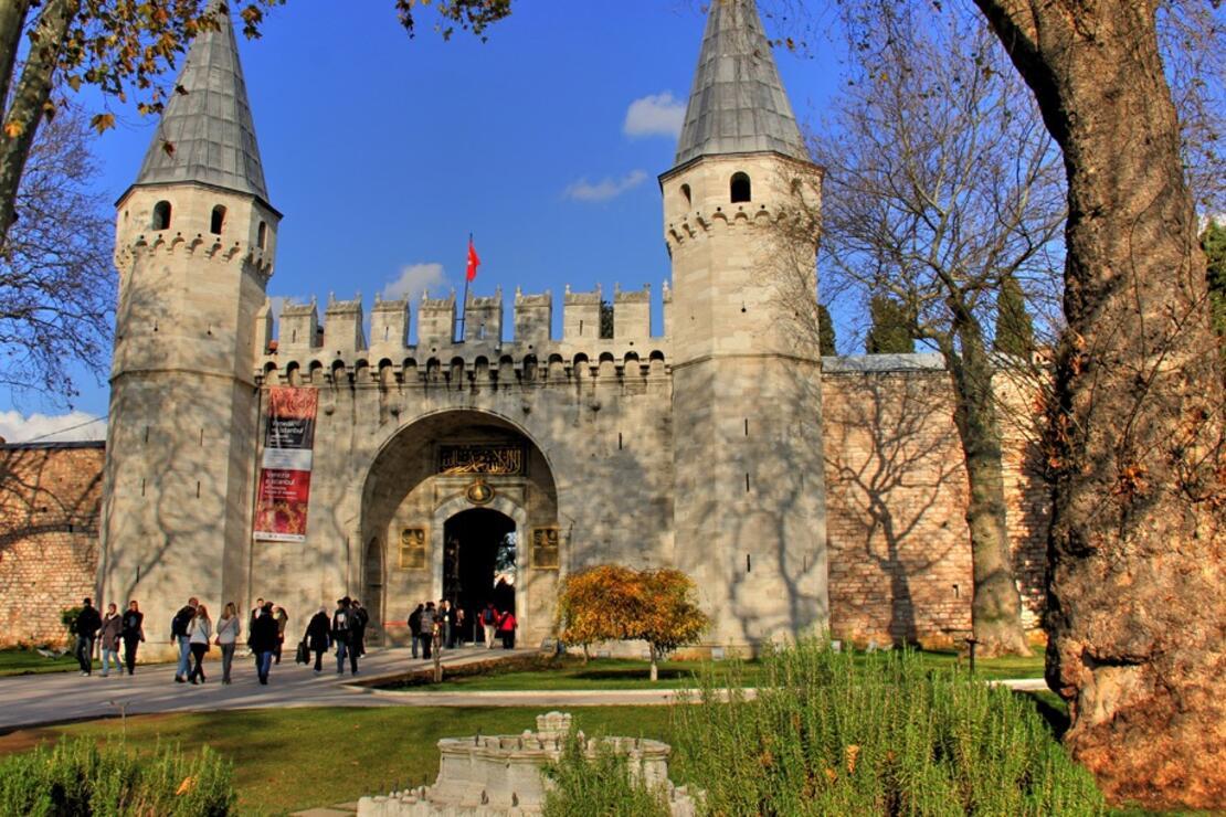 Topkapi Palace with historic architecture and courtyards
